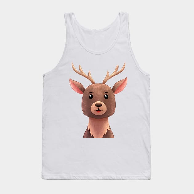 Deer cartoon Tank Top by Karmellime